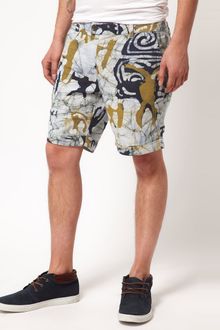 Vanishing Elephant Patterned Shorts - Lyst