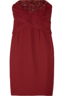 Badgley Mischka Embellished Stretchcrepe Dress - Lyst