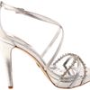 Badgley Mischka Gelsey Platform Sandal in Silver (silver leather) - Lyst