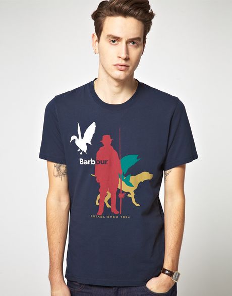 Barbour Barbour Camo Man T Shirt in Blue for Men - Lyst