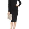 Donna Karan New York Ruched Stretchcrepe Skirt in Black - Lyst