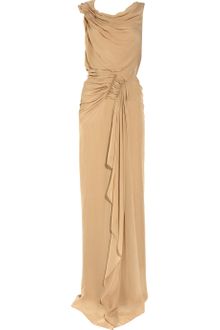 Donna Karan New York Draped Chiffon Gown - Lyst