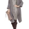 Donna Karan New York Sequined Cashmere and Silkblend Dress in Silver - Lyst