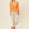 Free People Feather Print Ankle Crop in Beige (cream combo) - Lyst