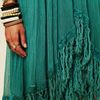 Free People Fringed Goddess Long Dress in Green (succulent) - Lyst