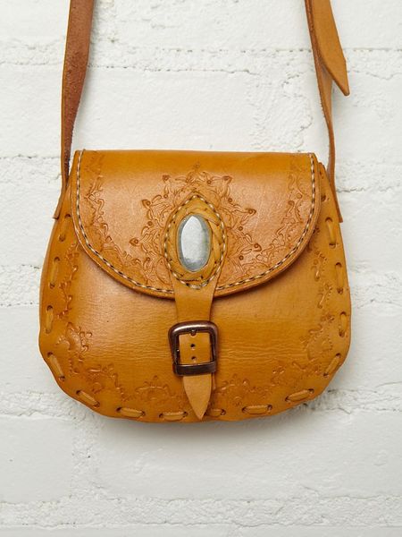 Free People Bolsita Stone Satchel in Brown (yellow) - Lyst