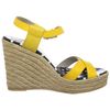 Marc By Marc Jacobs Marc By Marc Jacobs Womens Quero Sa Printed Lizard Espadrille in Yellow - Lyst