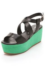 Pour La Victoire Noelle Suede Flatform Sandals