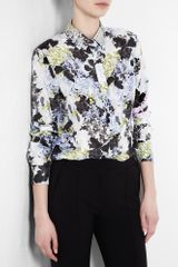 Sportmax Floral Blouse with Interchangable Stud Collar