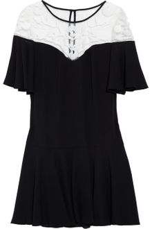 Temperley London Mini Aphrodite Embroidered Mesh and Silk Crepe Dress - Lyst