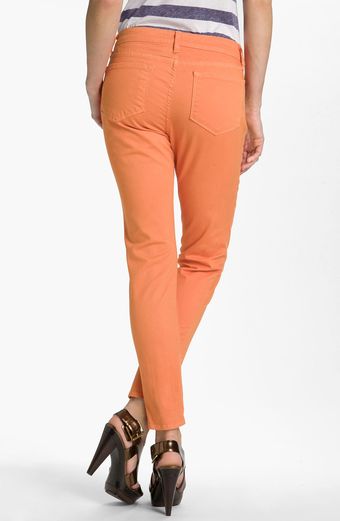 Blue Essence Skinny Twill Ankle Jeans - Lyst