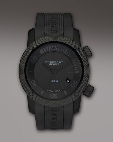 Burberry Blackout Sport Watch in Black for Men - Lyst