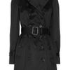 Burberry Prorsum Midlength Cottonsateen Trench Coat in Black - Lyst