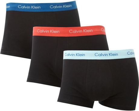 Calvin Klein 3 Pack Underwear Trunk in Black for Men - Lyst