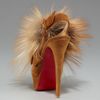 Christian Louboutin Splash Fur Slingback in Beige (cuir natural) - Lyst