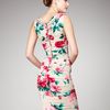 Dolce & Gabbana Sleeveless Floral Sheath Dress in Beige (beige print) - Lyst