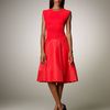Donna Karan New York Pleated Taffeta Dress in Red (crimson fire) - Lyst