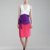 Dsquared2 Colorblock Wrap Dress in Multicolor (white pink lavend) - Lyst