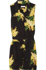 Equipment Earl Floralprint Washedsilk Playsuit