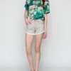 Free People Ripped Lace Short in Blue (denim) - Lyst