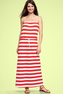 Gap Strapless Striped Maxi Dress - Lyst