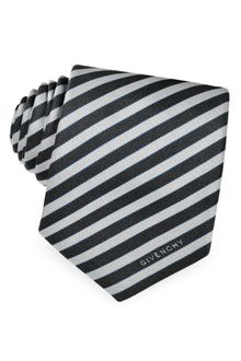 Givenchy Narrow Silver Stripe Tie - Lyst