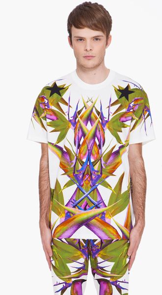 Givenchy White Birds Of Paradise Tshirt in White for Men - Lyst