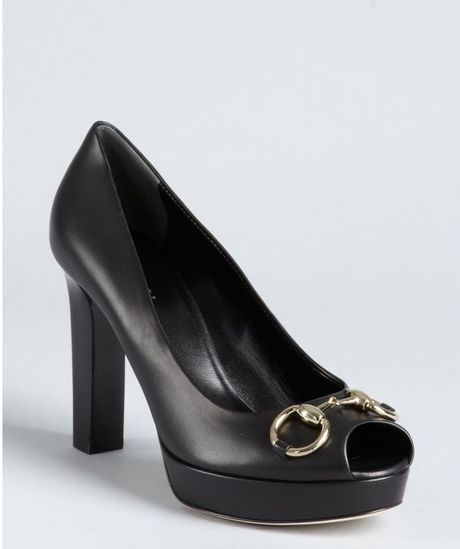 gucci black platform heels