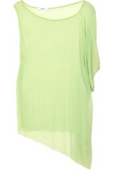Helmut Lang Asymmetric Draped Jersey Top