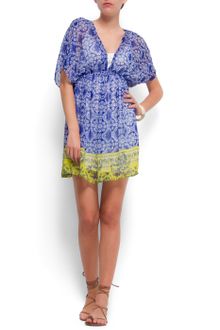 Mango Printed Dress - Lyst