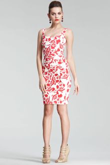 Oscar de la Renta Floral-print Pique Dress - Lyst