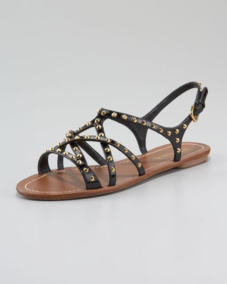 Black Studded Sandals