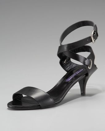  Inez Kitten-heel Leather Sandal 