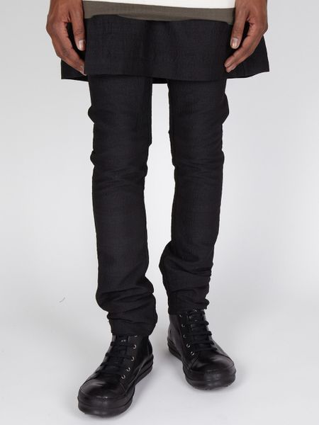 Rick Owens Drawstring Kilt Trouser in Black for Men - Lyst