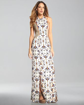 Sachin & Babi Printed Halter Maxi Dress - Lyst