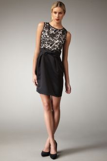 Shoshanna Lace & Sateen Combo Dress - Lyst