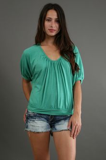 Splendid Butterfly Sleeve Top in Palm - Lyst