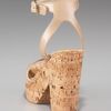 Stella Mccartney Chunky Corkheel Anklewrap Sandal in Beige (desert) - Lyst