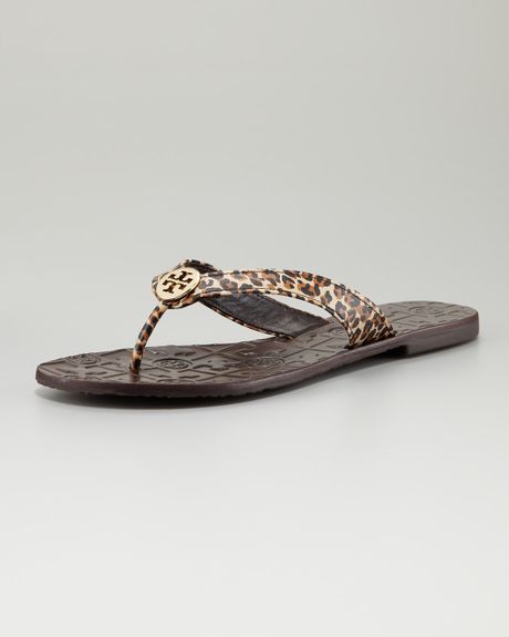 Tory Burch Thora Leopard-print Thong Sandal in Animal (leopard) | Lyst