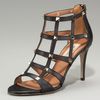 Valentino Rockstud Midheel Cage Sandal in Black - Lyst