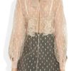 Valentino Sheer Lace Blouse in Pink (blush) - Lyst