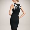 Versace Sheath Animal Inset Dress in Black - Lyst