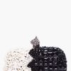 Alexander Mcqueen Black White Punk Shell Clutch in Black - Lyst