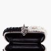 Alexander Mcqueen Black White Punk Shell Clutch in Black - Lyst