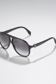 Alexander McQueen Plastic Skull Aviator Sunglasses - Lyst
