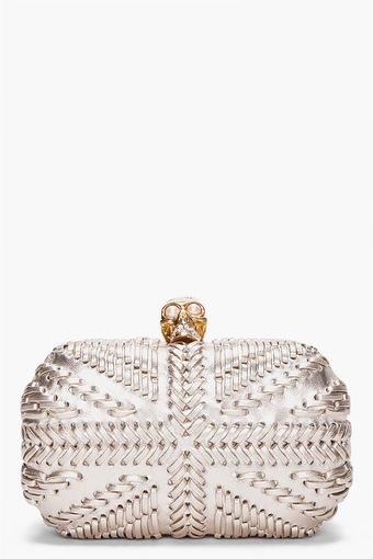  Metallic Nappa Whipstitch Clutch 