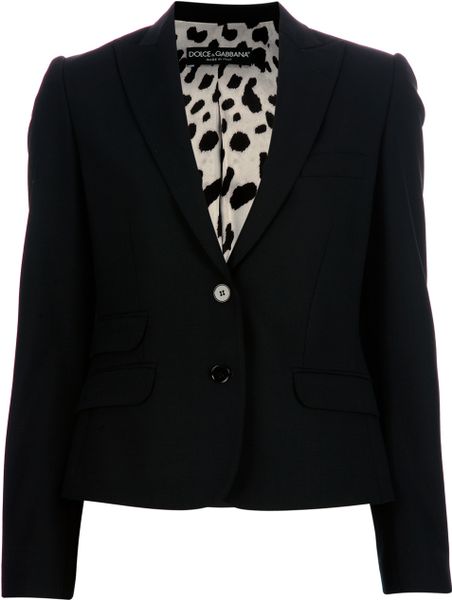 Dolce & Gabbana Cropped Blazer in Black - Lyst