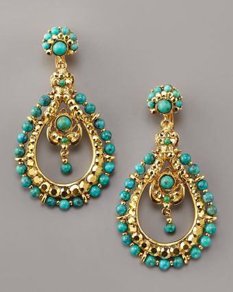 Jose & Maria Barrera Turquoise Teardrop Earrings - Lyst