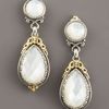Konstantino Motherofpearl Dangle Earrings in White (pearl) - Lyst