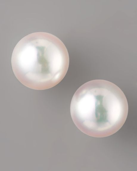 Mikimoto Pearl Stud Earrings, 7mm in White (pearl) - Lyst